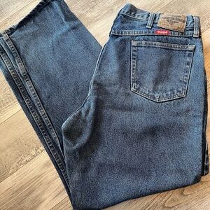 Wrangler Men's Dark Blue Straight-Leg Relaxed fit Jeans 38x32